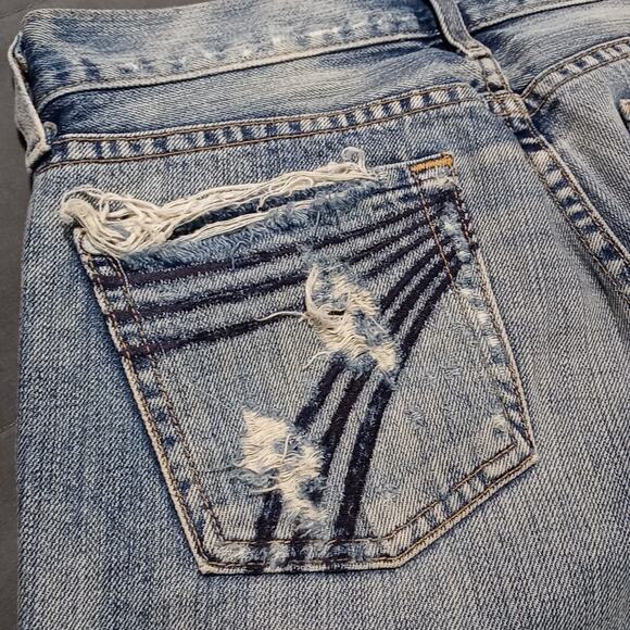 7 for All Mankind DOJO Capri Beyond Baggy Jhorts Shorts Women 25 30x13 Y2k 2000s - Picture 15 of 16